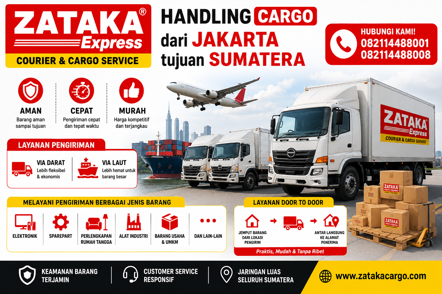 Cargo Pekanbaru ke Jakarta Murah kurang dari 2000/Kg - Zataka Express