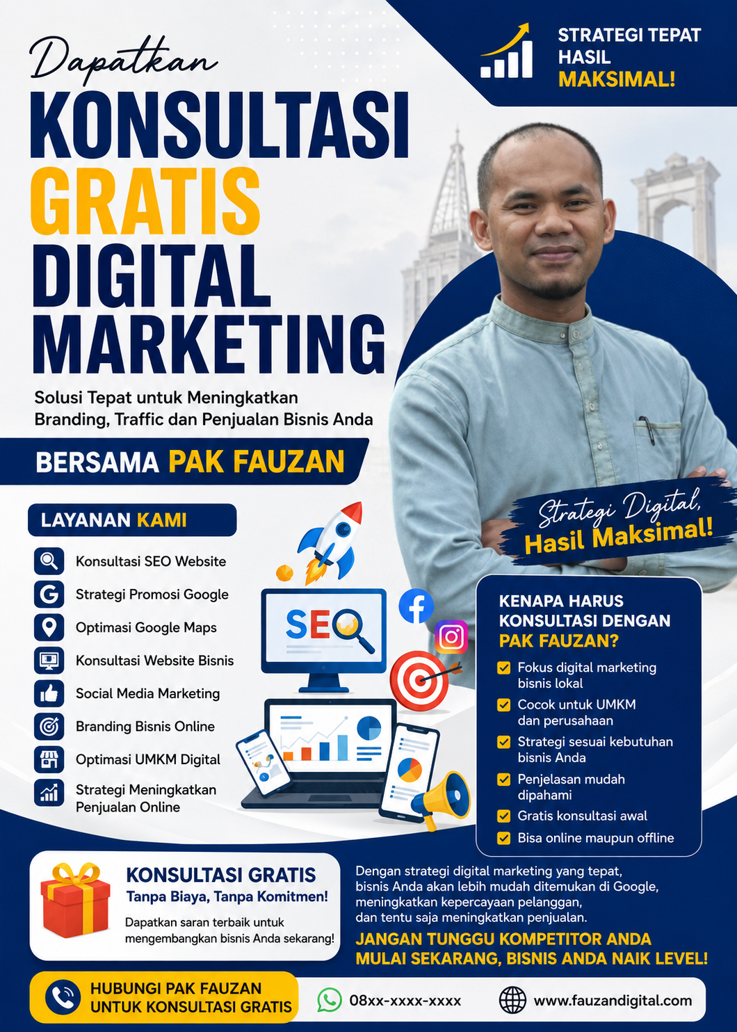 Dapatkan Konsultasi Gratis Digital Marketing Bersama Pak Fauzan