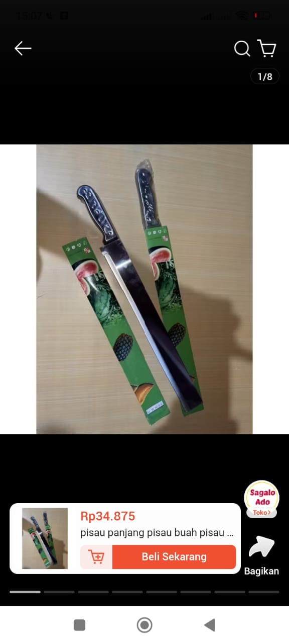 Pisau Buah Stainless 6 Inch-Fruit Knife Tajam Anti Karat