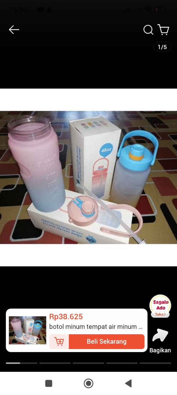 Botol Minum Viral Pelangi Botol MInum Motivasi