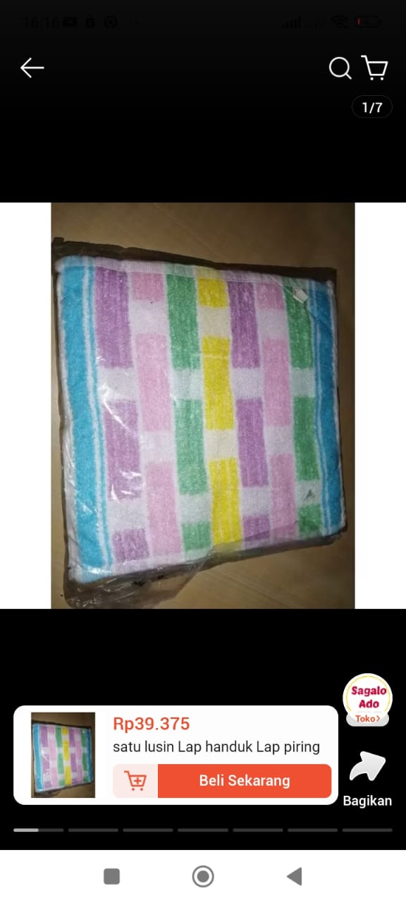 Handuk lap piring dan gelas