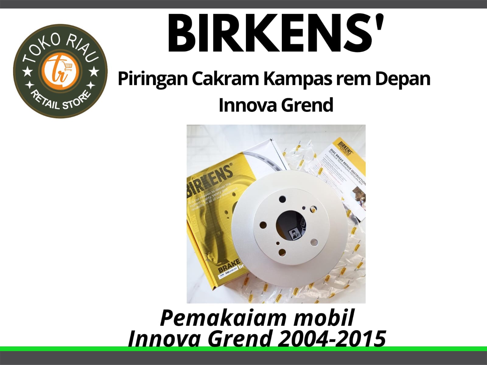 Piringan Cakram depan Innova Grand 2004-2015 Merek Brikens`
