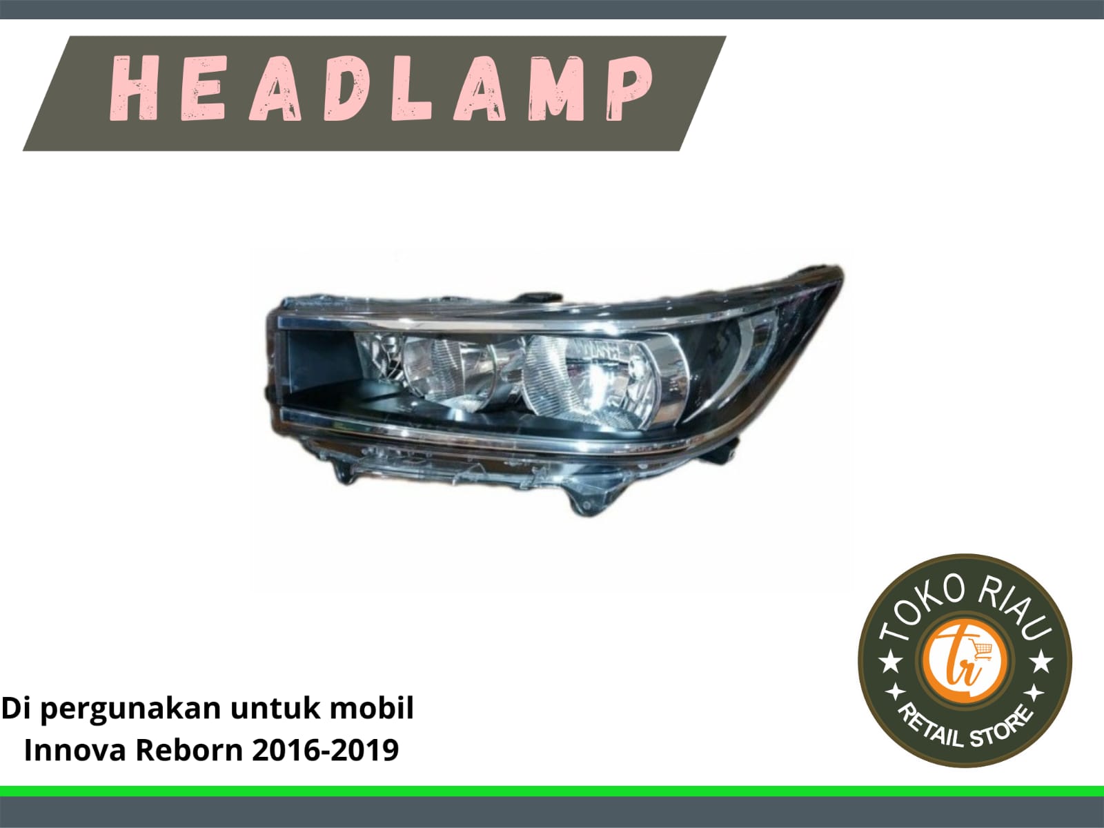 Headlamp untuk Toyota Innova Reborn 2016 - 2021 ORIGINAL (KIRI / KANAN)