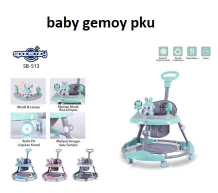 Kereta Bayi SB 513 / Baby Walker Space Baby Pakai pendorong