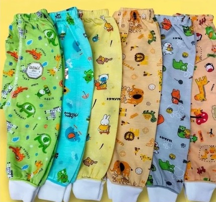 Celana Panjang Bayi Ukuran L Usagi Gold Warna Full Print 3 pcs SNI