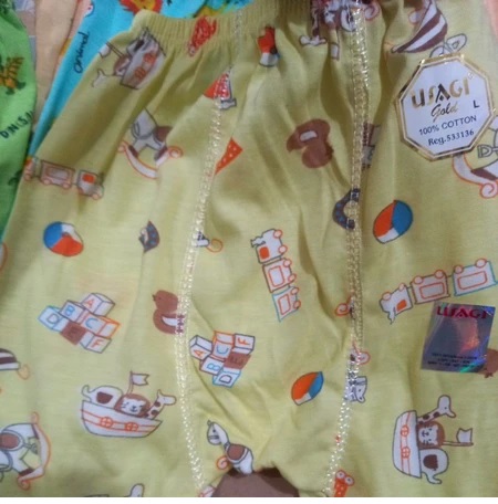 Celana Panjang Bayi Ukuran XL Usagi Gold Warna Full Print 3 pcs SNI