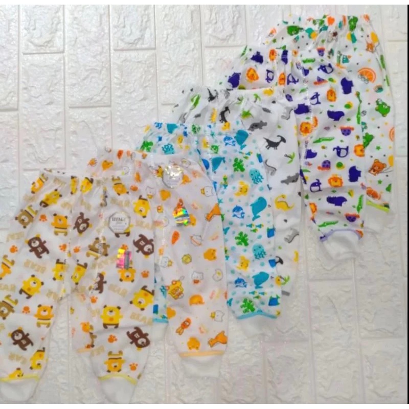 Celana Panjang Bayi Usagi Gold Putih Ukuran XXL Full Print 3 pcs SNI
