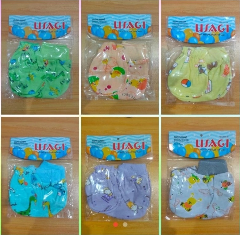 Sarung Tangan Dan Sarung Kaki Bayi Usagi Gold Warna 3 Pasang SNI