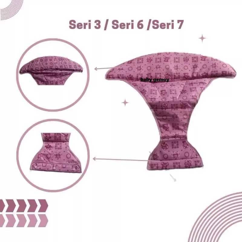 Jok Busa Baby Walker Space Baby Seri 3 dan 6 Pink