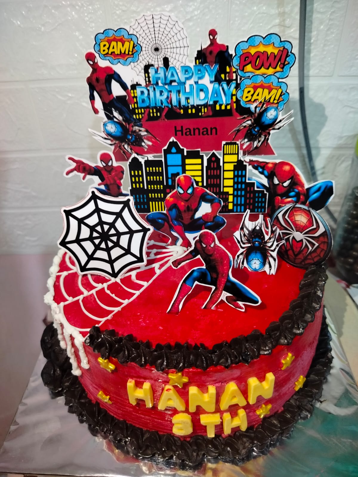 Kue Ulang Tahun Toping - Spiderman, Doraemon bisa Request