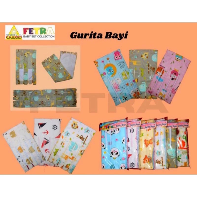  Fetra Gurita Ikat Bayi - Gurita Bayi Full Print 6 pcs