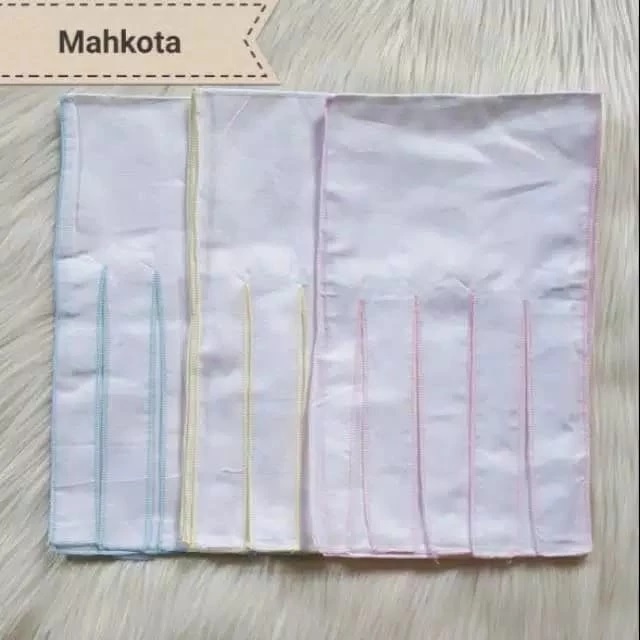 Mahkota Gurita Bayi Katun Polos 6 Pcs