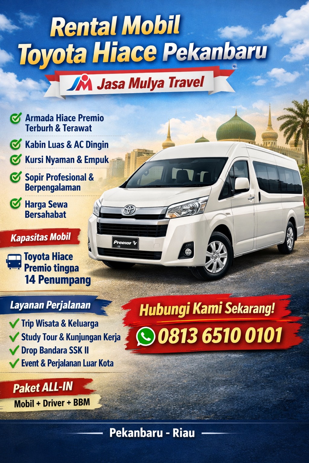 Rental Mobil Hiace Dalam Kota Pekanbaru