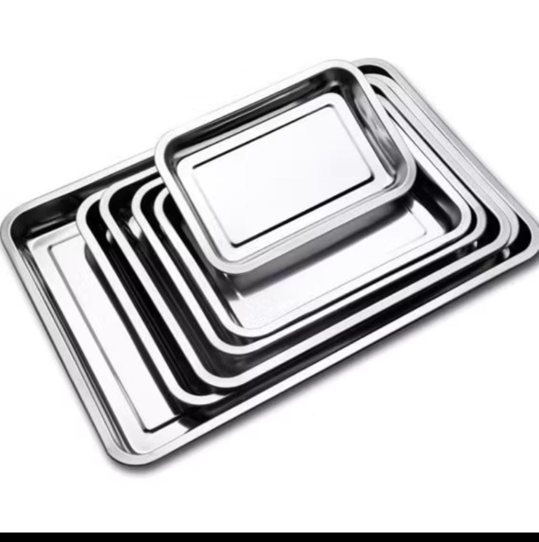 3 PCS Nampan Stainlee Steel / Baki / Baking Tray Ukuran 27,32,36