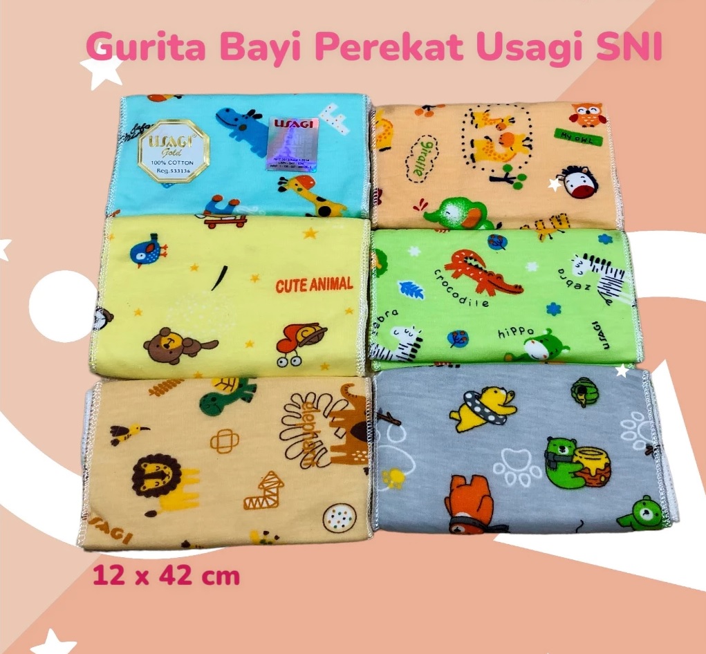 Usagi Gurita Bayi Lem Gold Warna / Perekat Isi 6 pcs Katun SNI Pekanbaru