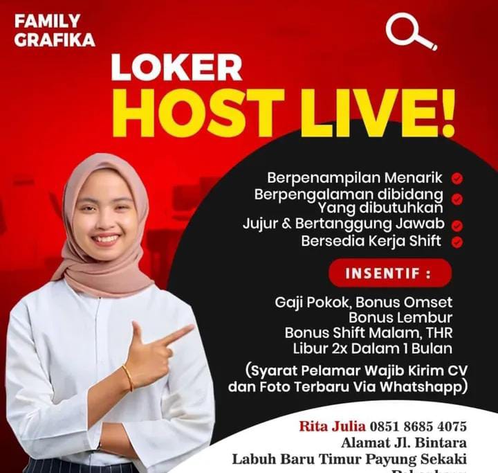 Lowongan Kerja Host Live Pekanbaru