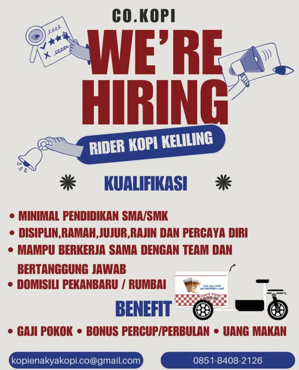 Lowongan Kerja Rider Kopi Keliling Pekanbaru