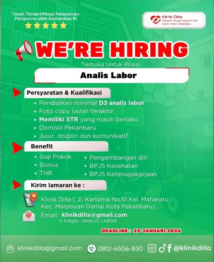 Lowongan Kerja Analis Labor