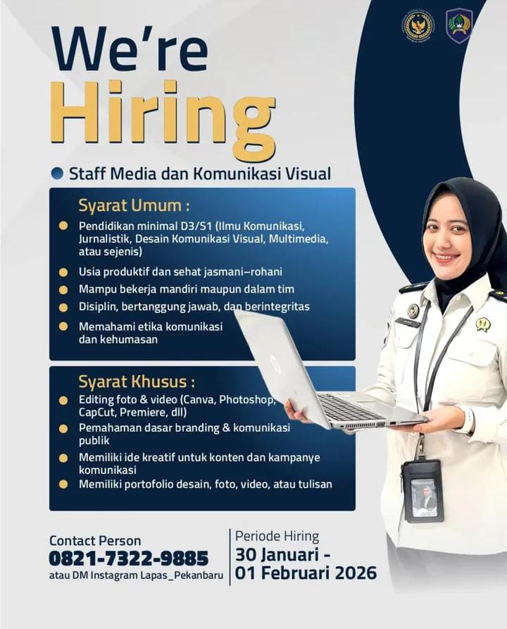 Lowongan Kerja Staff Media dan Komunikasi Visual Pekanbaru
