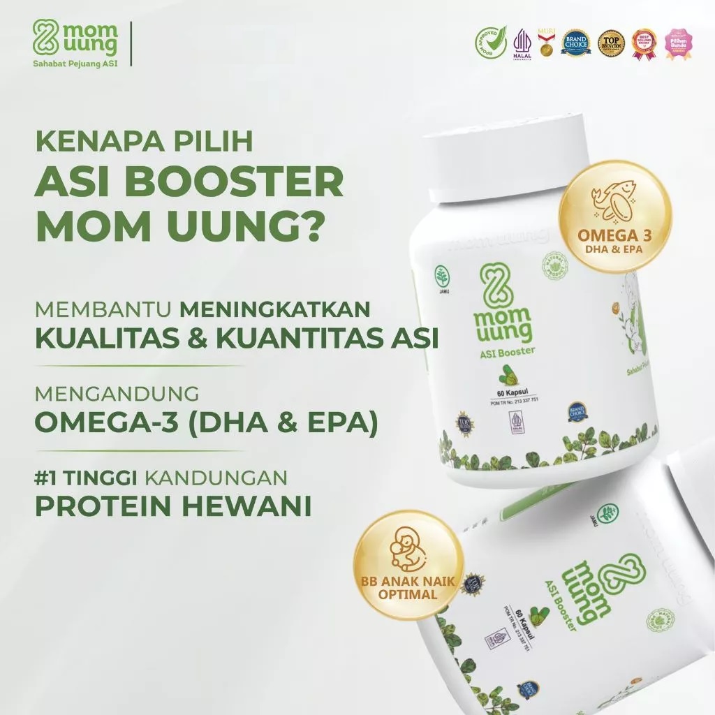 MOM UUNG ASI Booster 60 Kapsul / PELANCAR ASI 60 Kapsul NATURAL