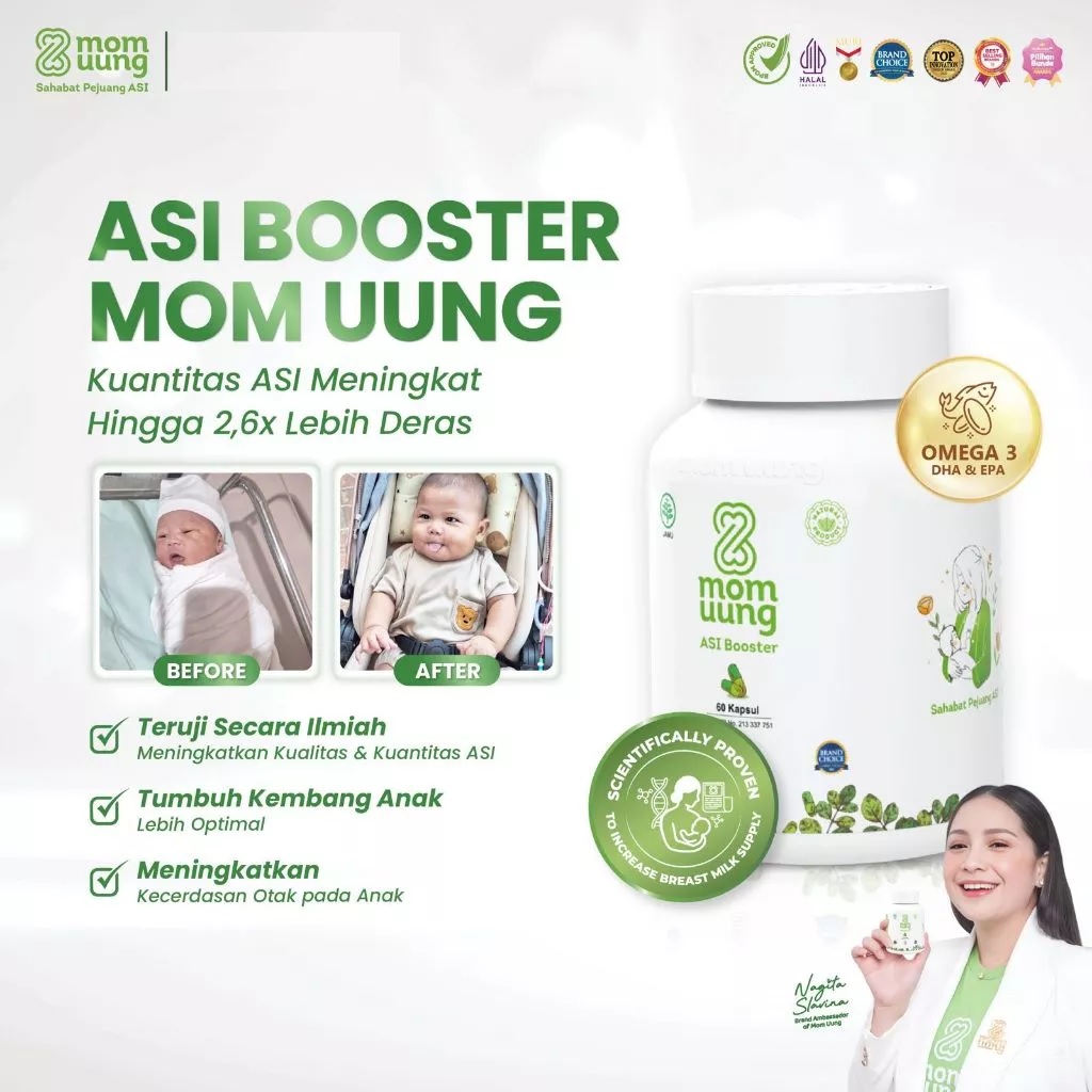 MOM UUNG ASI Booster 60 Kapsul / PELANCAR ASI 60 Kapsul NATURAL