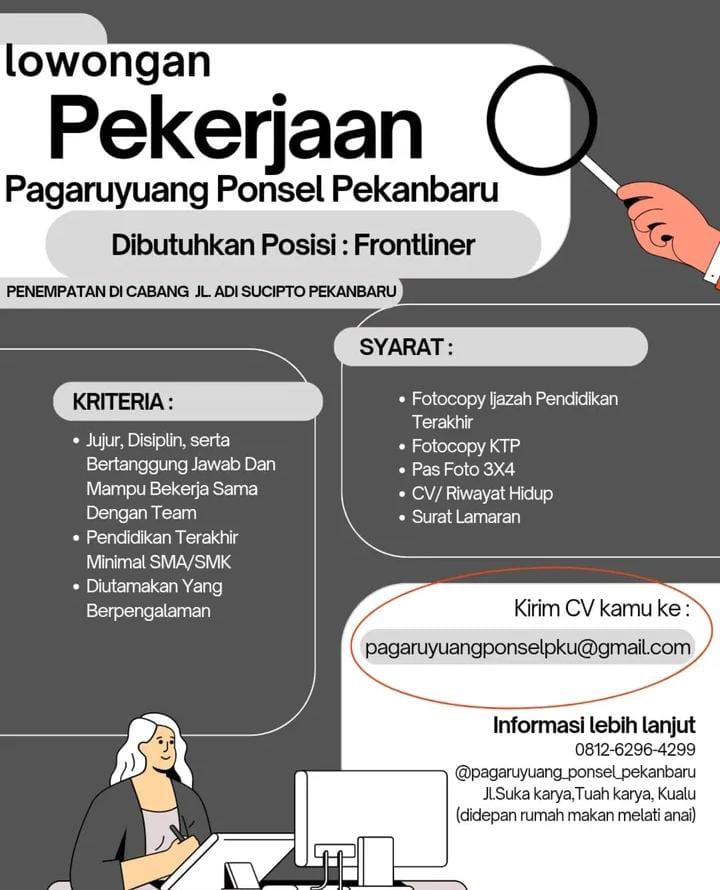Lowongan Kerja Frontliner Pekanbaru
