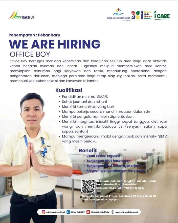 Lowongan Kerja Office Boy Pekanbaru
