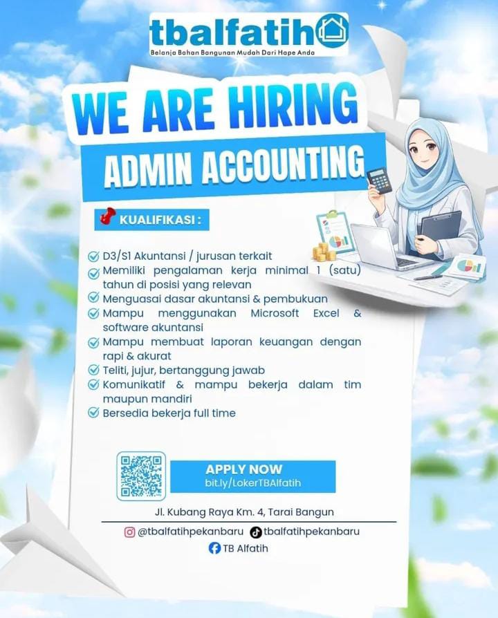 Lowongan kerja Admin Accounting Pekanbaru