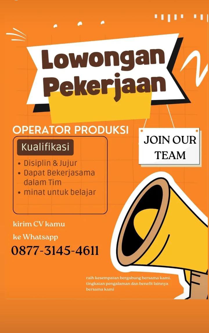 Lowongan Kerja Operator Produksi