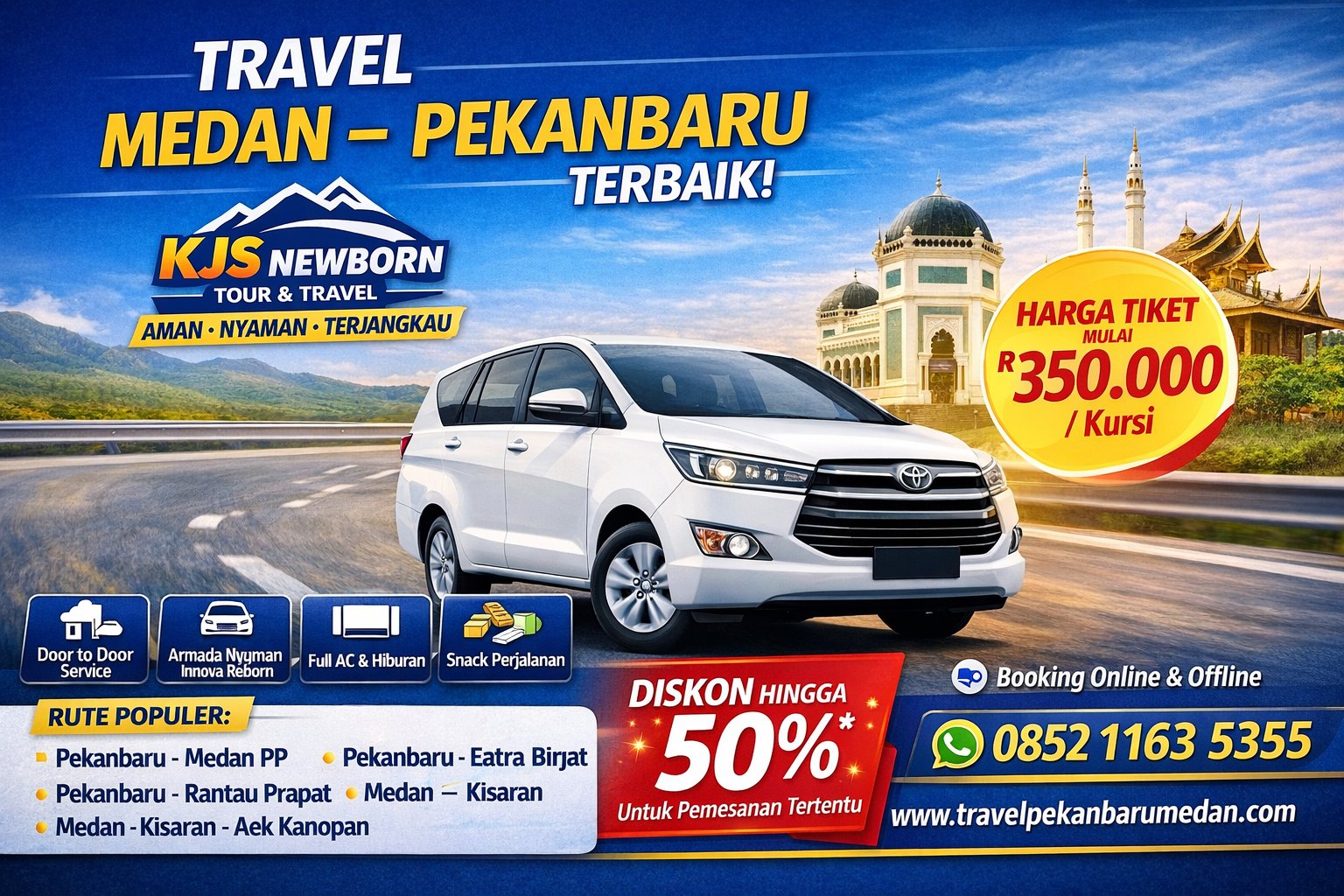 Travel Medan Pekanbaru Terbaik - KJS Newborn Tour & Travel