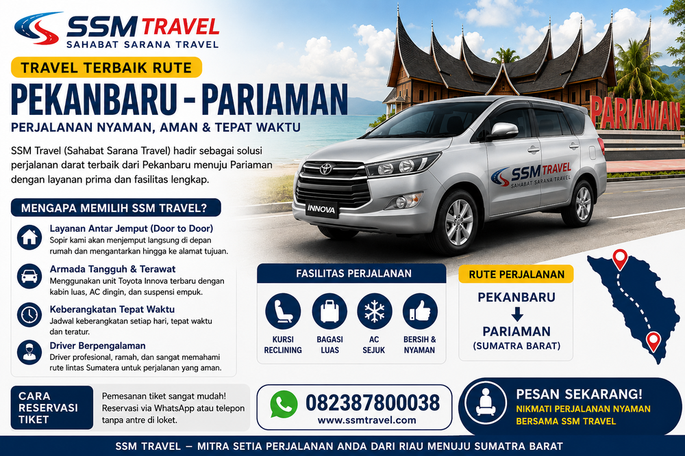 Travel Pekanbaru Pariaman Sahabat Sarana Travel